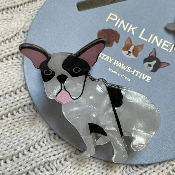 NWT hair clips. Dogs. Boston terrier & corgi 2.5-3” long. Teeth. hairdos. Twist - Picture 4 of 9